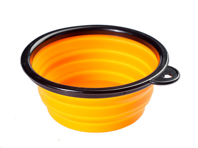 Portable compressible folding pet bowl