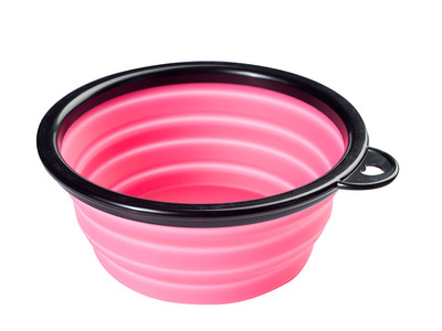 Portable compressible folding pet bowl