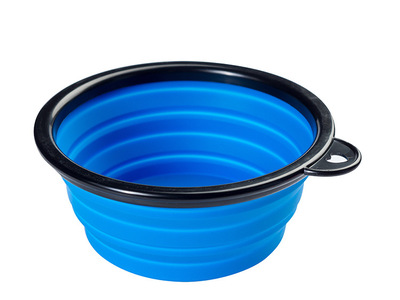 Portable compressible folding pet bowl