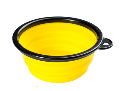 Portable compressible folding pet bowl