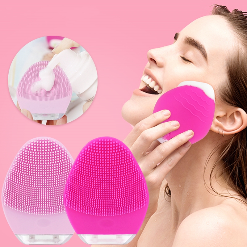 Silicone electric facial cleaner