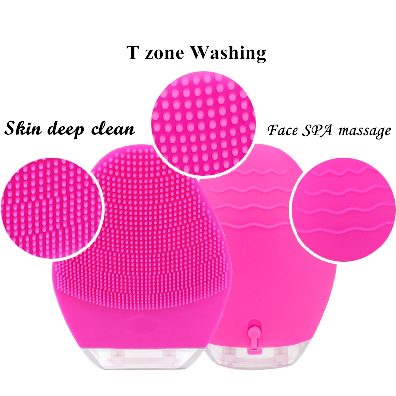 Silicone electric facial cleaner