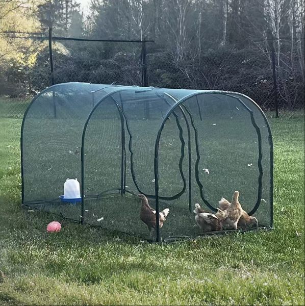 Portable Chicken Run Hen Coop,Walk-in Poultry House, 10 Stakes in Backyard and Farm
