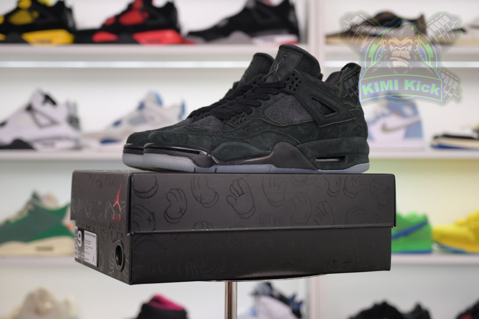 Kimikick Jordan Air Jordan 4 kaws black