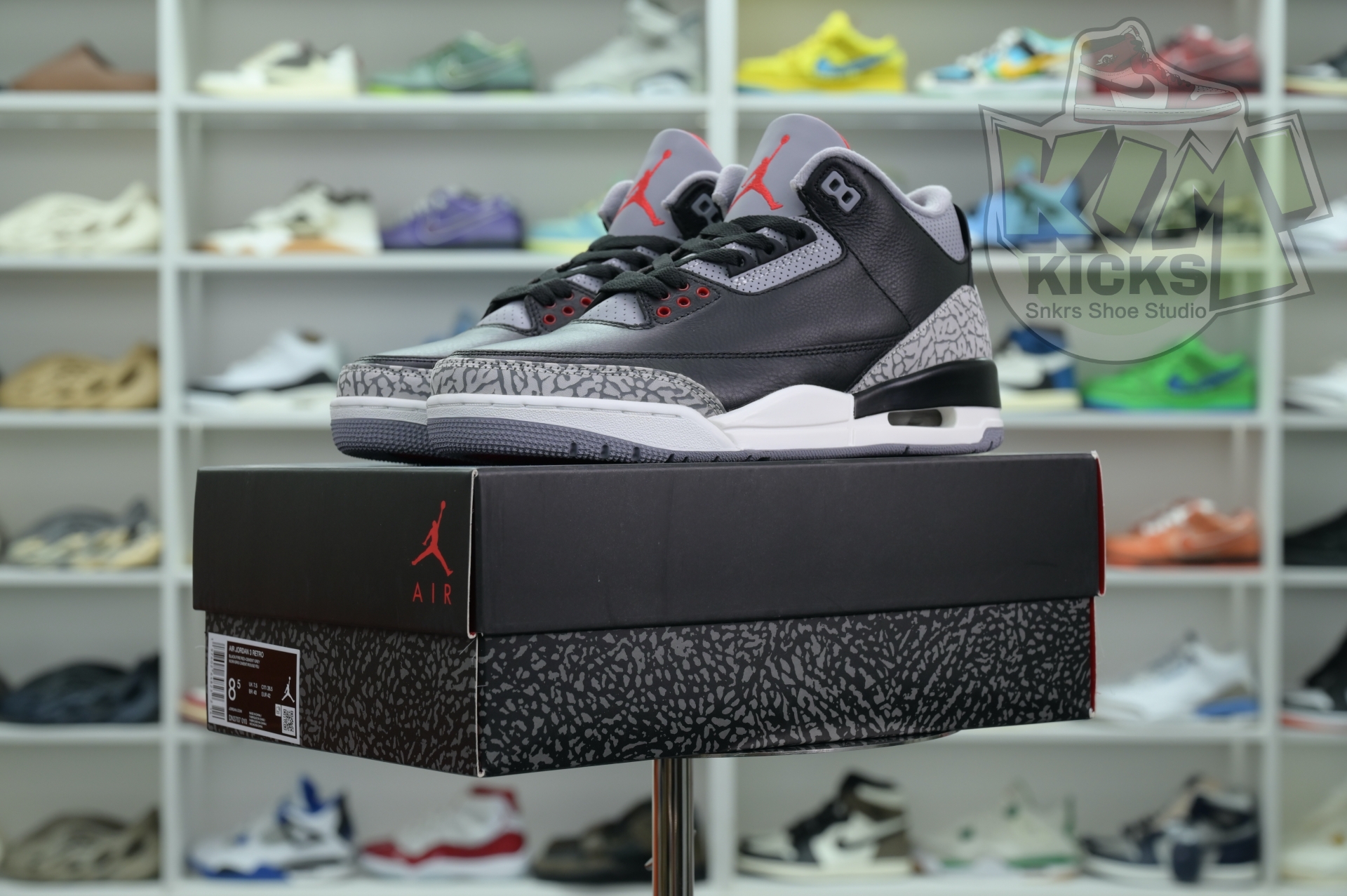 Kimikick Air Jordan 3“Black Cement Reimagined”