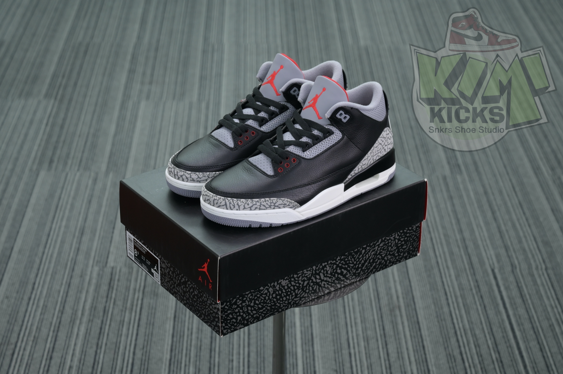 Kimikick Air Jordan 3“Black Cement Reimagined”