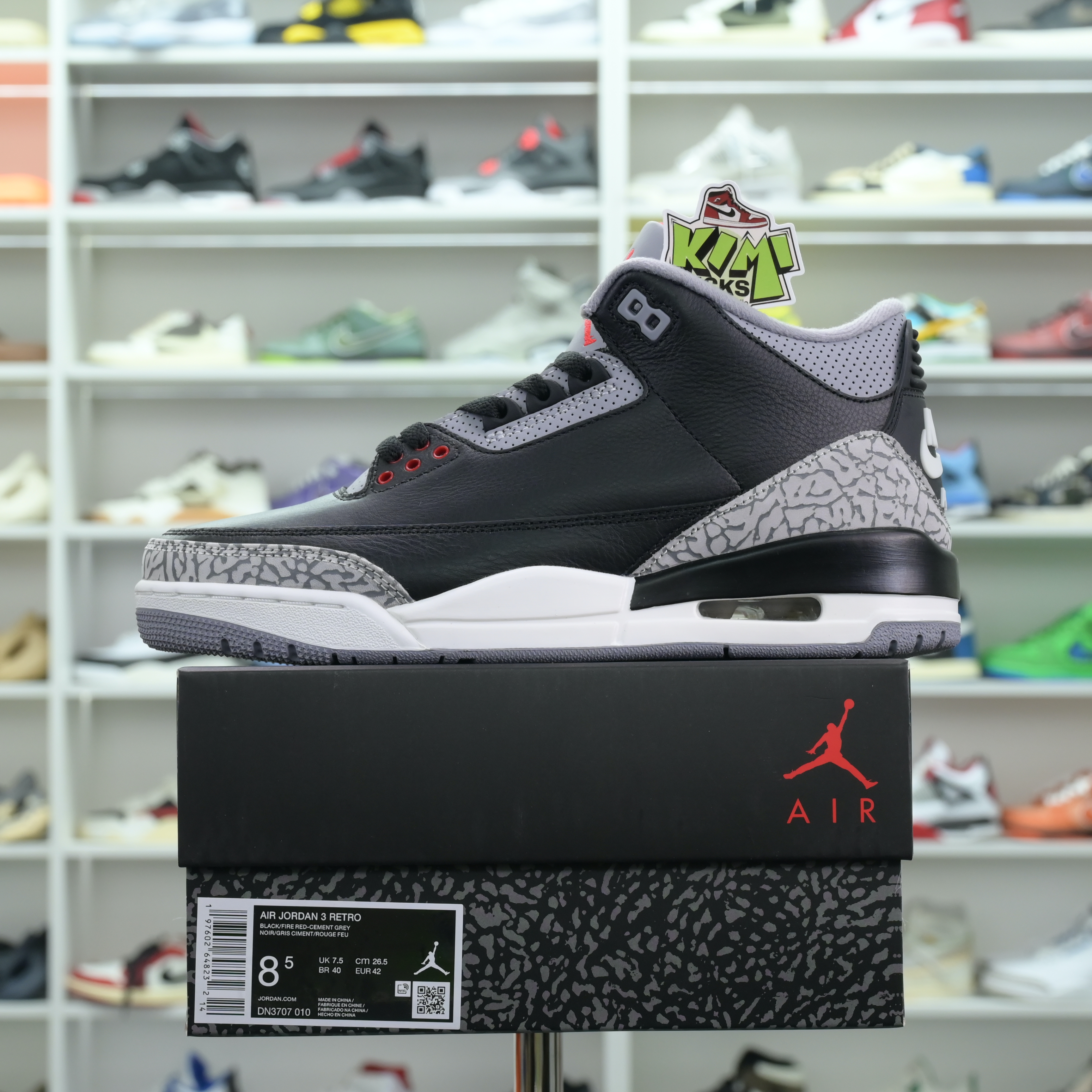 Kimikick Air Jordan 3“Black Cement Reimagined”