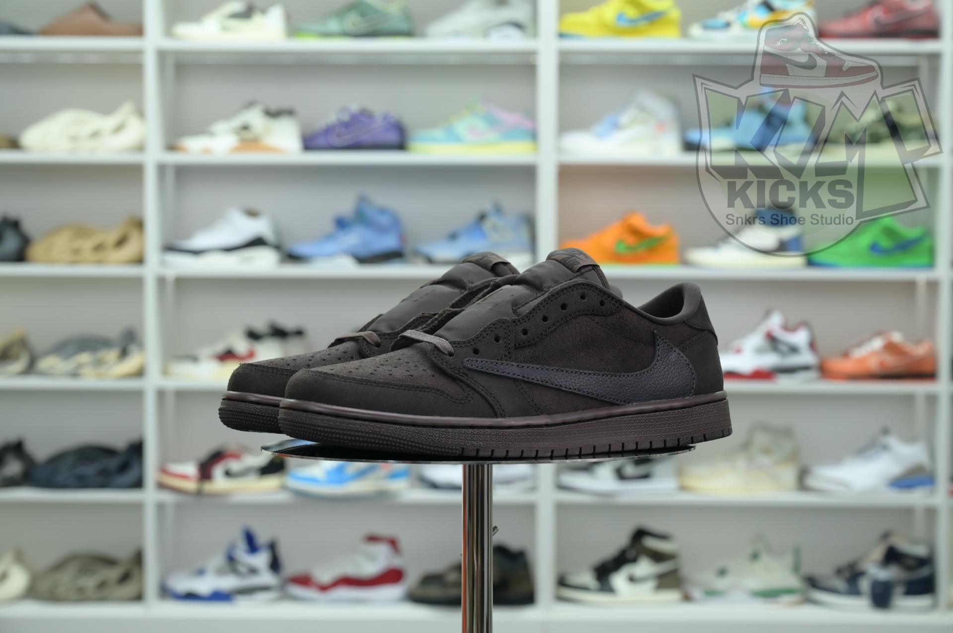 Kimikick Travis Scott x Jordan Air Jordan 1 Low OG“Velvet Brown”