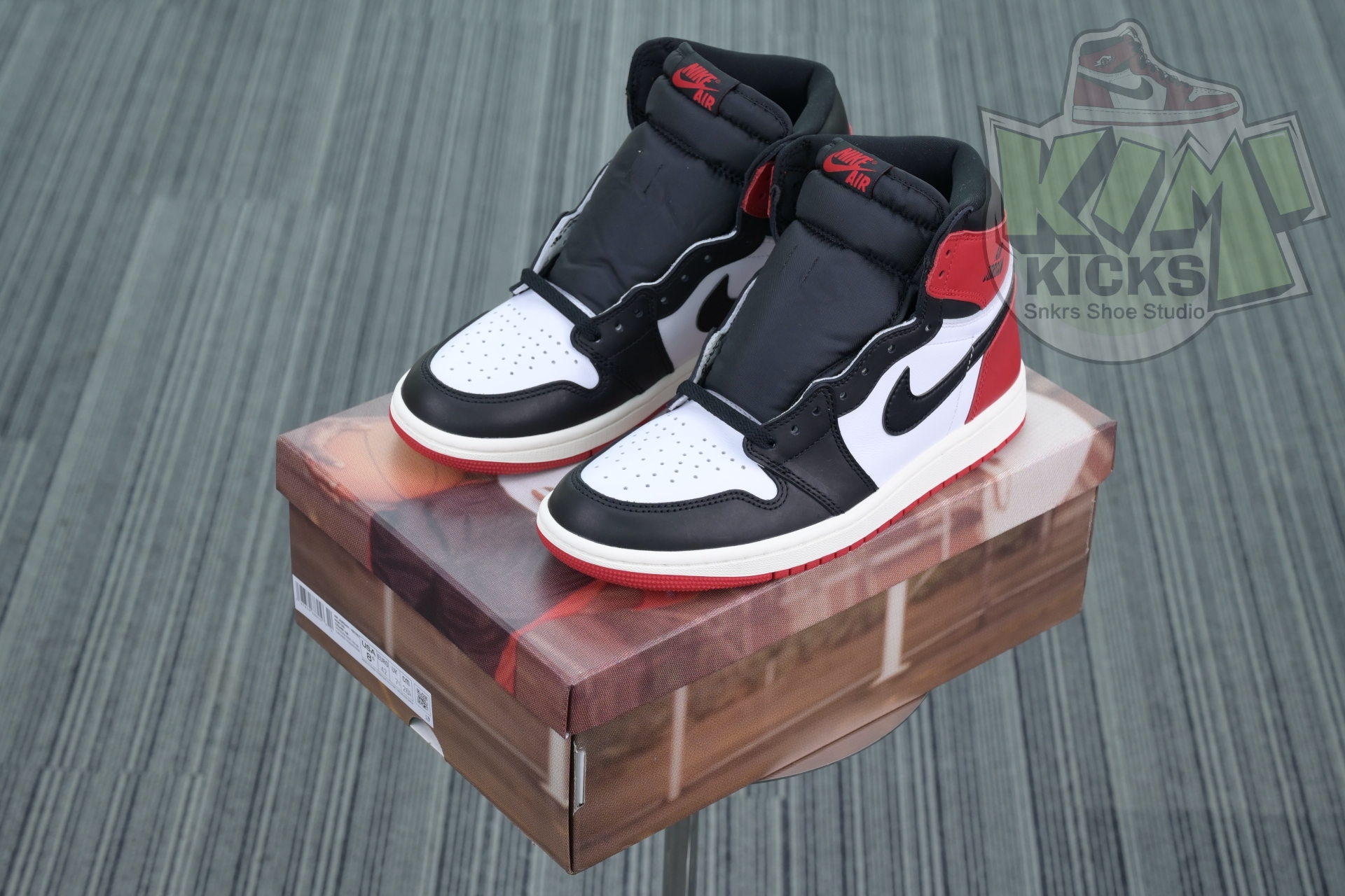 Kimikick Jordan Air Jordan 1High OG“Black Toe Reimagined”