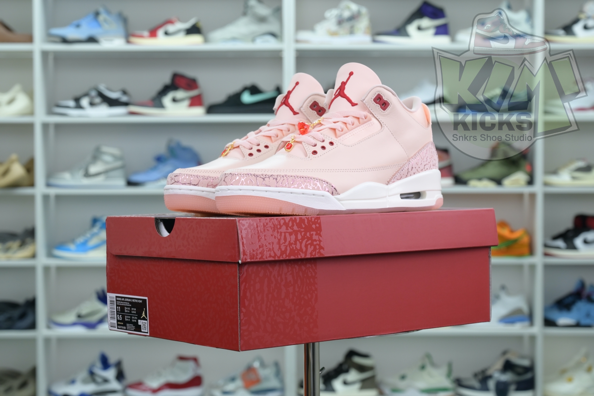 Kimikick Jordan Air Jordan 3 Valentine's Day