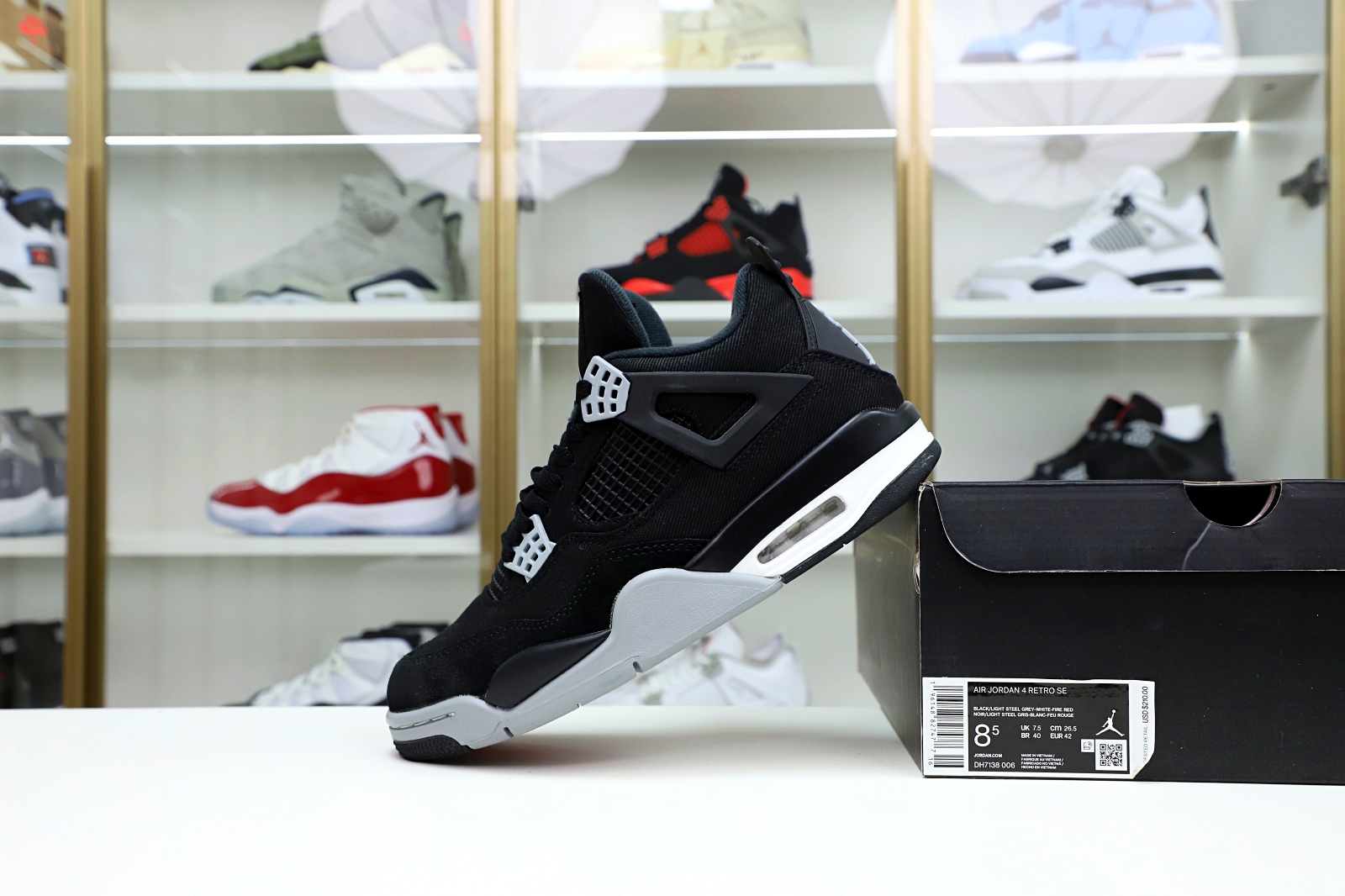 AIR JORDAN 4 "BLACK CANVAS"