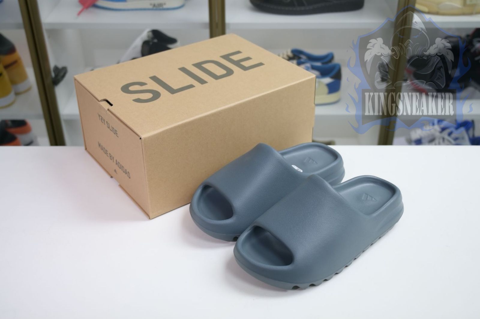 Ad*s originals yeezy slide "slate marine"