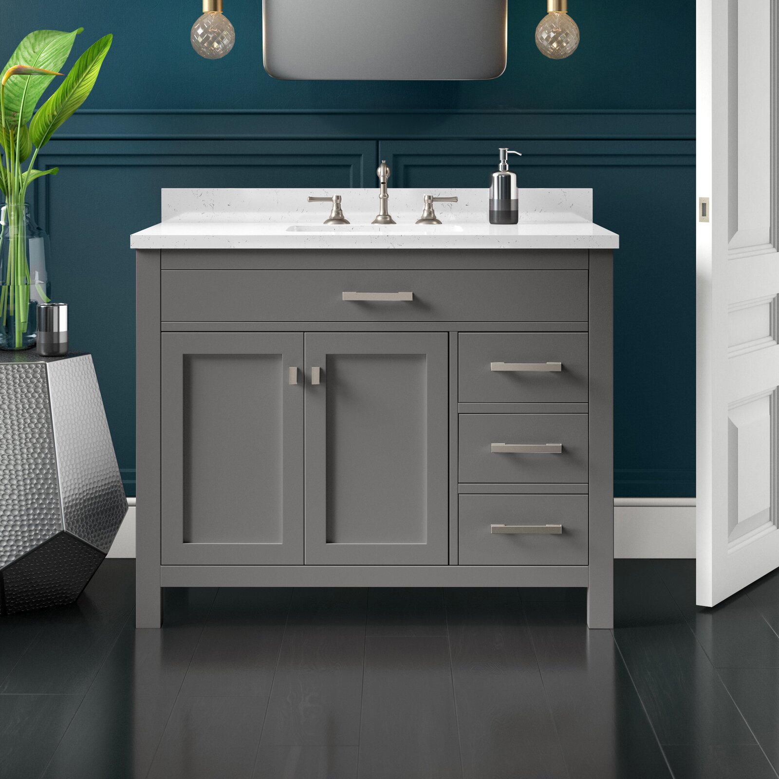 【Home Improvement】Atencio 42" Single Bathroom Vanity Set - NK-markets