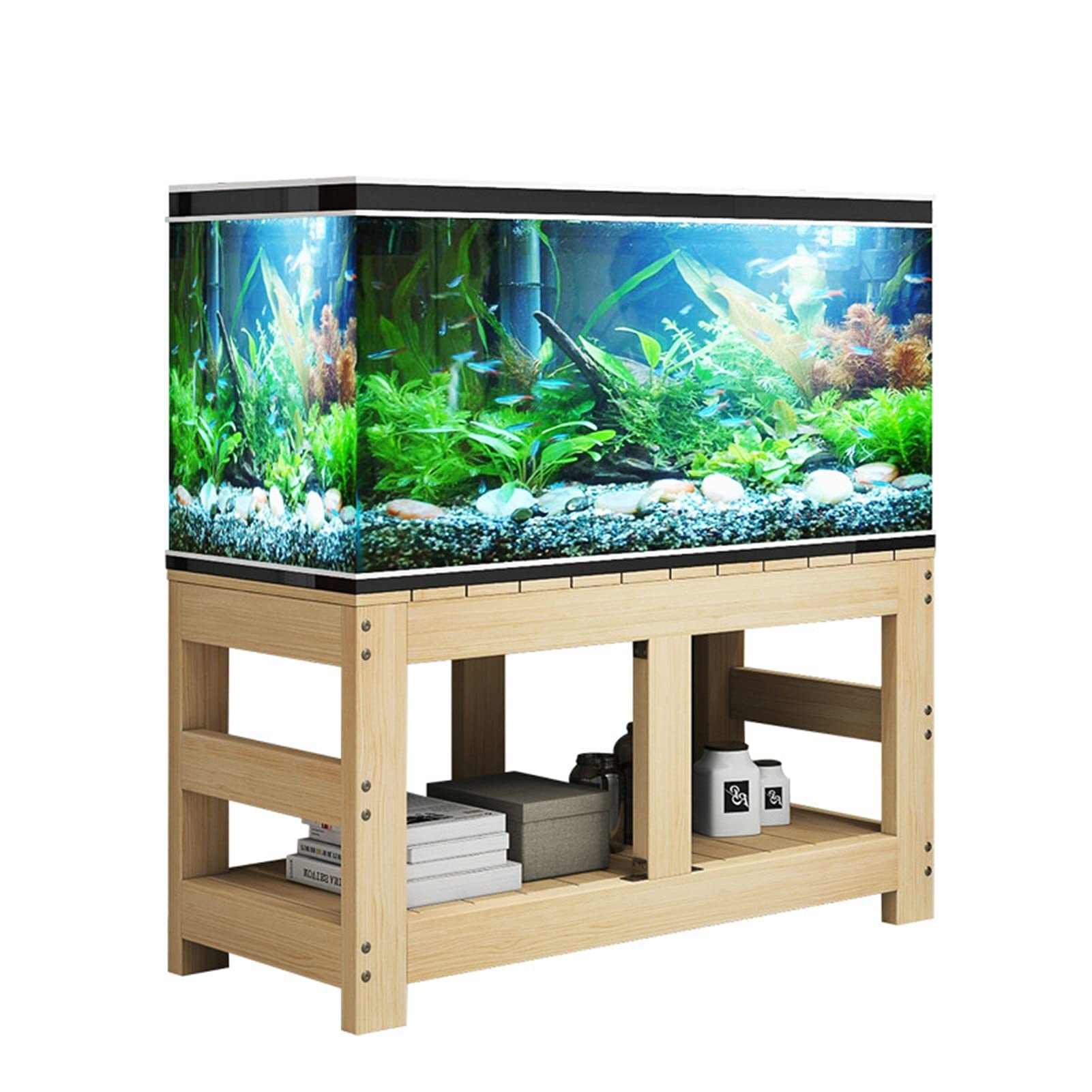 【Pet】Aquarium Bracket Solid Wood Fish Tank Fish Aquarium Rack NKmarkets