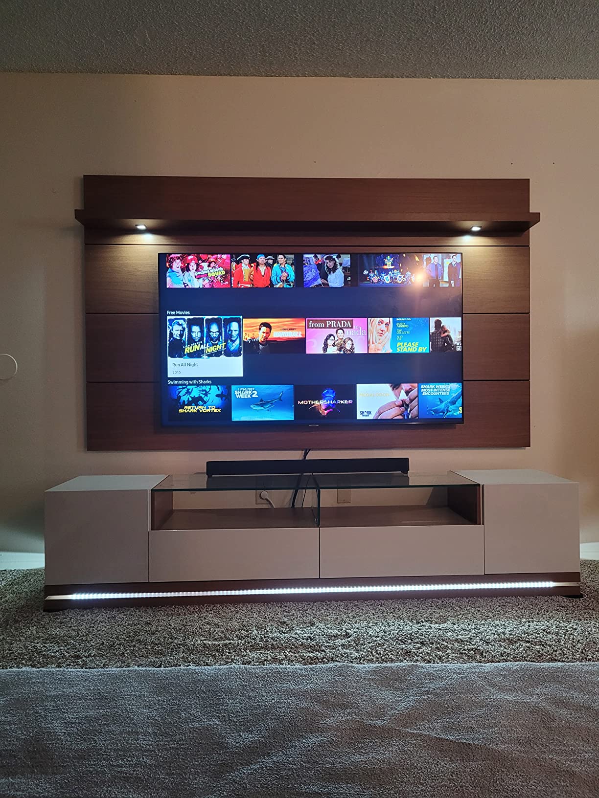 【Furniture】Vanderbilt TV Stand and Cabrini 2.2 Floating Wall TV Panel