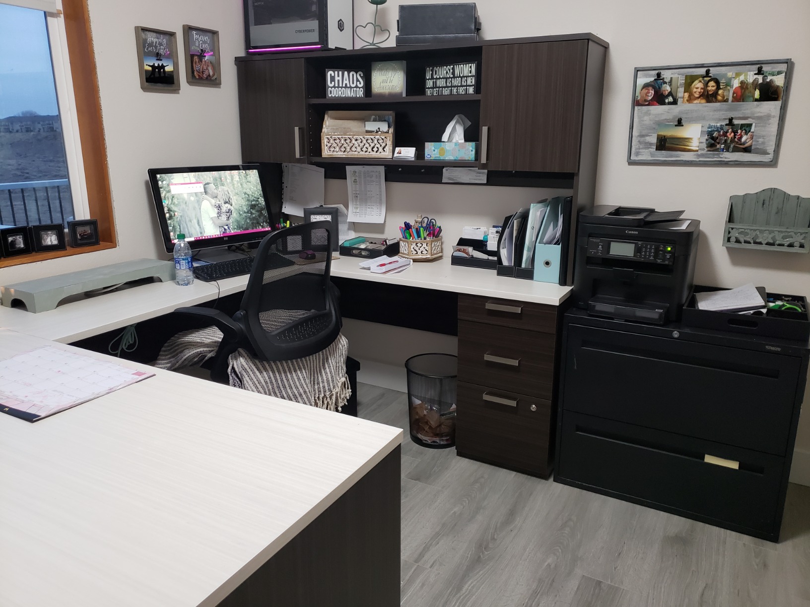 【Furniture】Bestar Ridgeley U-Shaped Executive Desk with Pedestal and ...