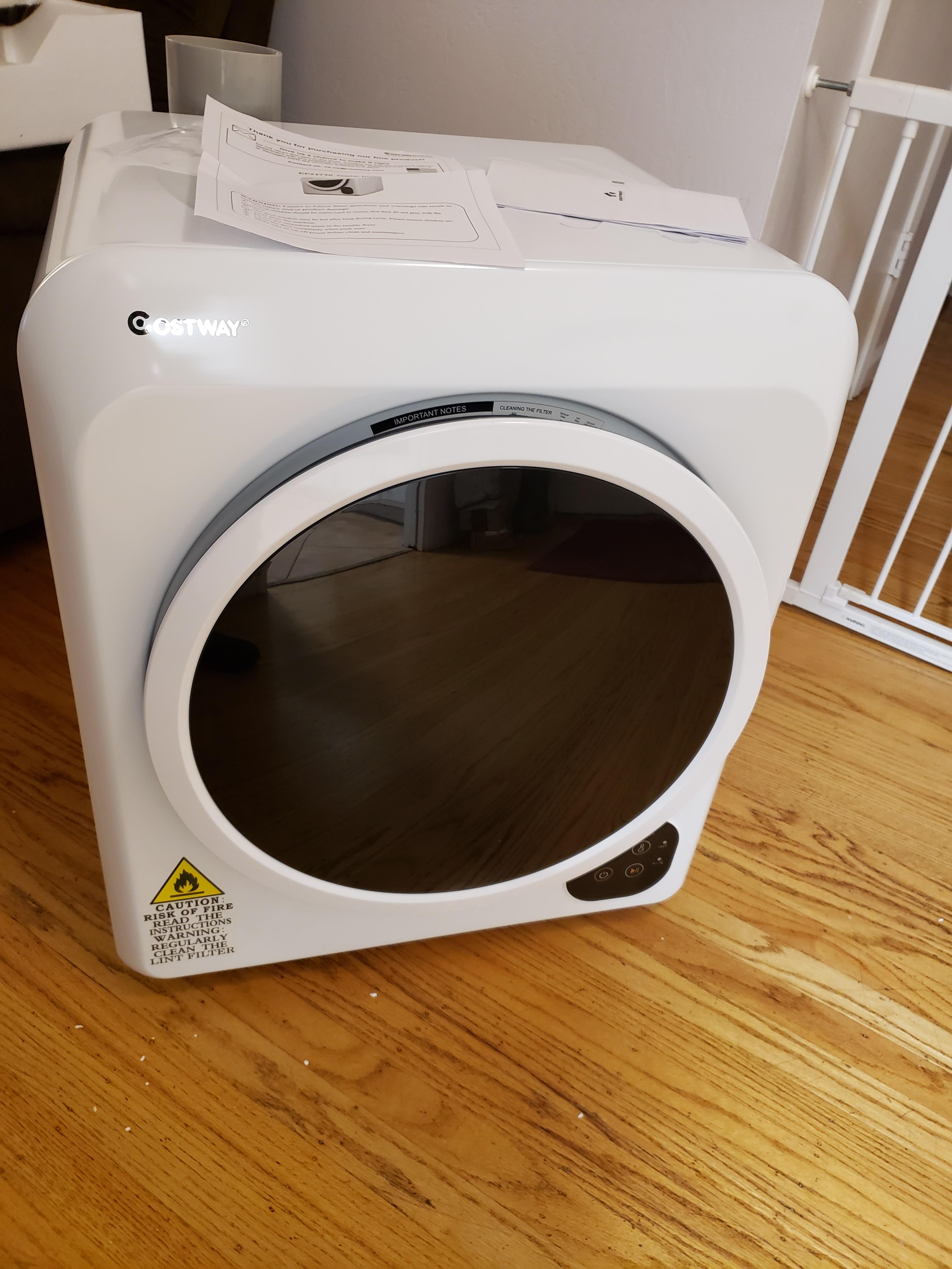 【Appliances】COSTWAY 1700W Electric Portable Clothes Dryer, 13.2 lbs