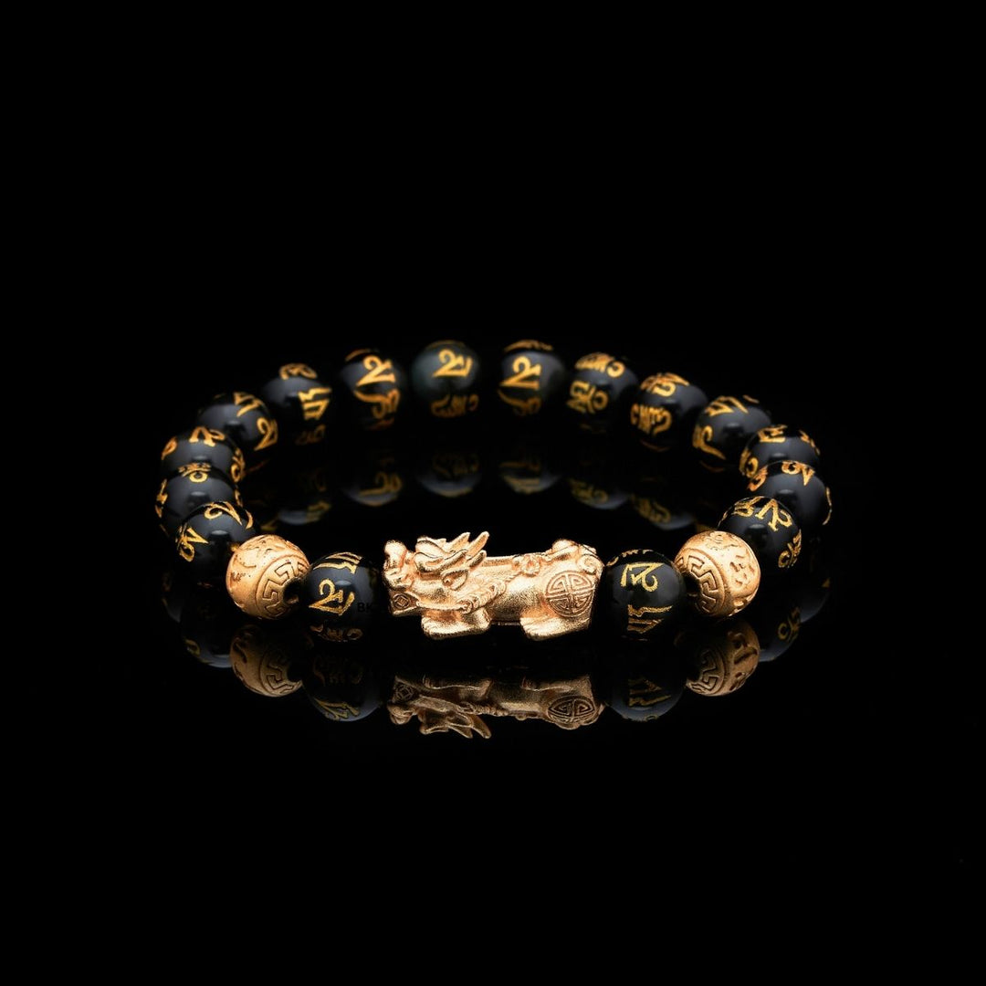 Pixiu Black Obsidian Bracelet for Wealth