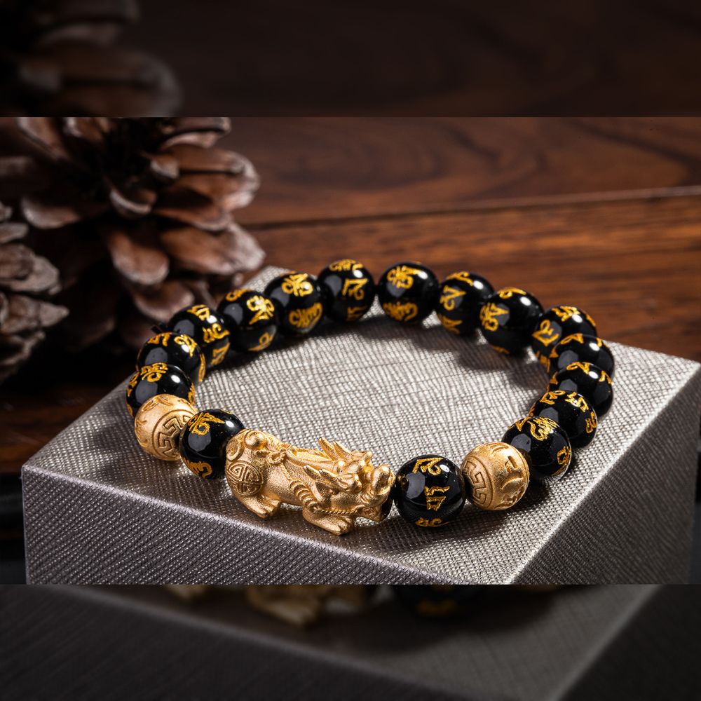 Pixiu Black Obsidian Bracelet for Wealth