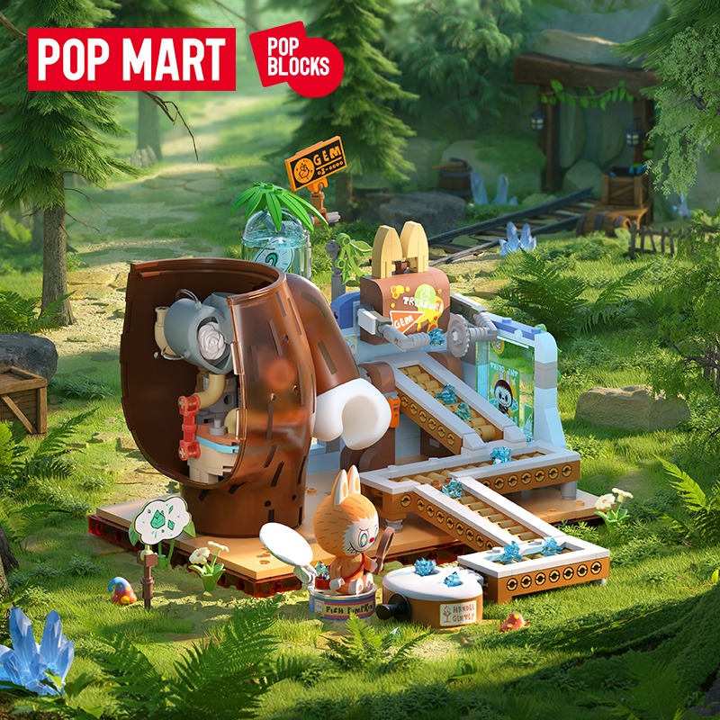 POP MART LABUBU THE MONSTERS Forest Secret Base Building block gift