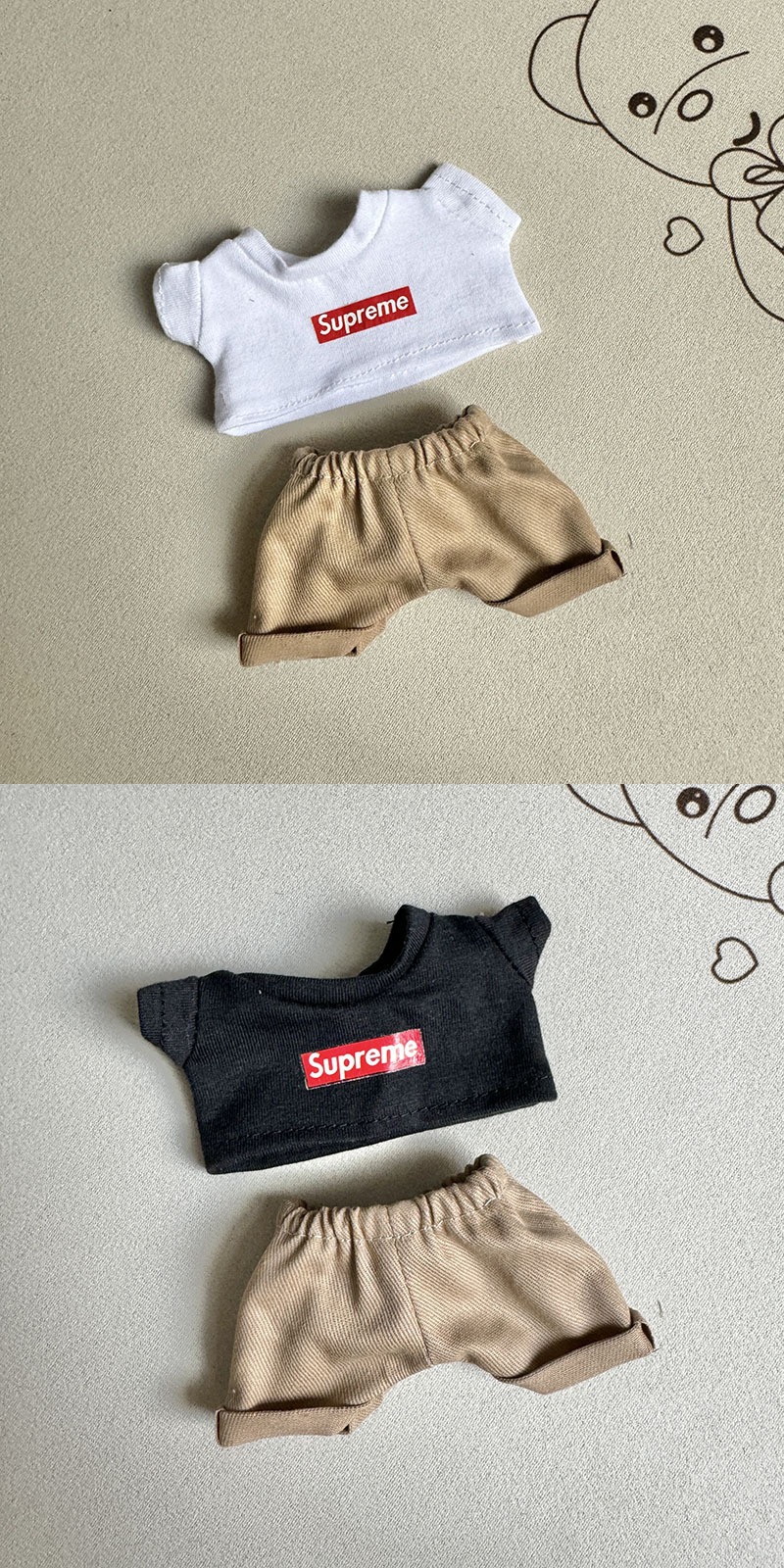 [Clothes only] First and second generation Labubu clothes pendant Labubu sitting party baby clothes supreme suit cute