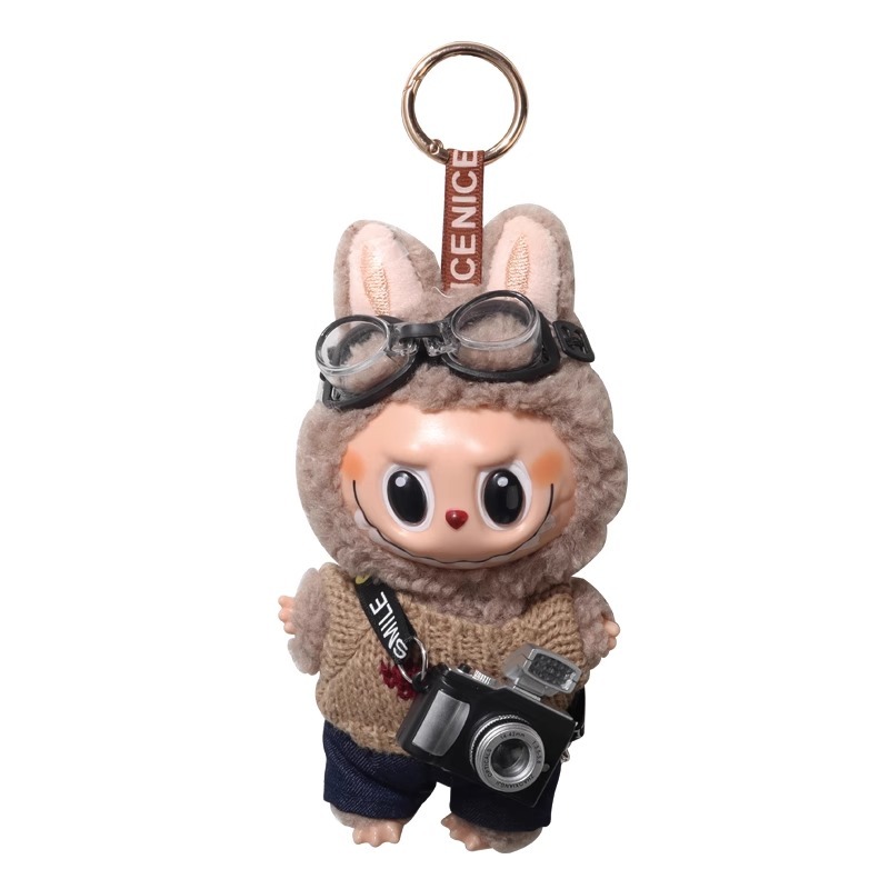Japan SIONOIS Labubu bag pendant premium vinyl plush doll keychain
