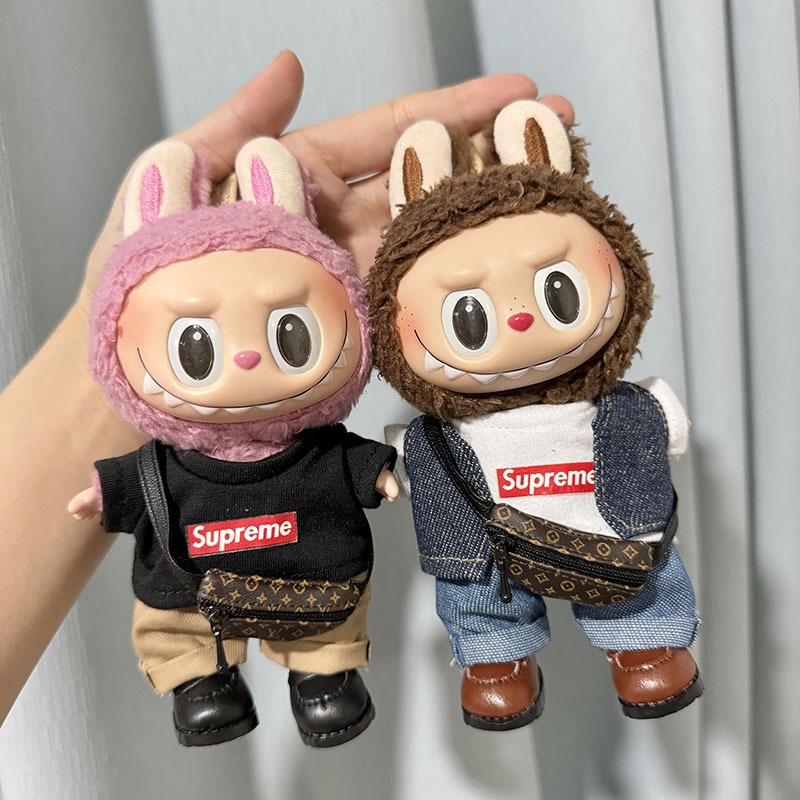 [Clothes only] First and second generation Labubu clothes pendant Labubu sitting party baby clothes supreme suit cute