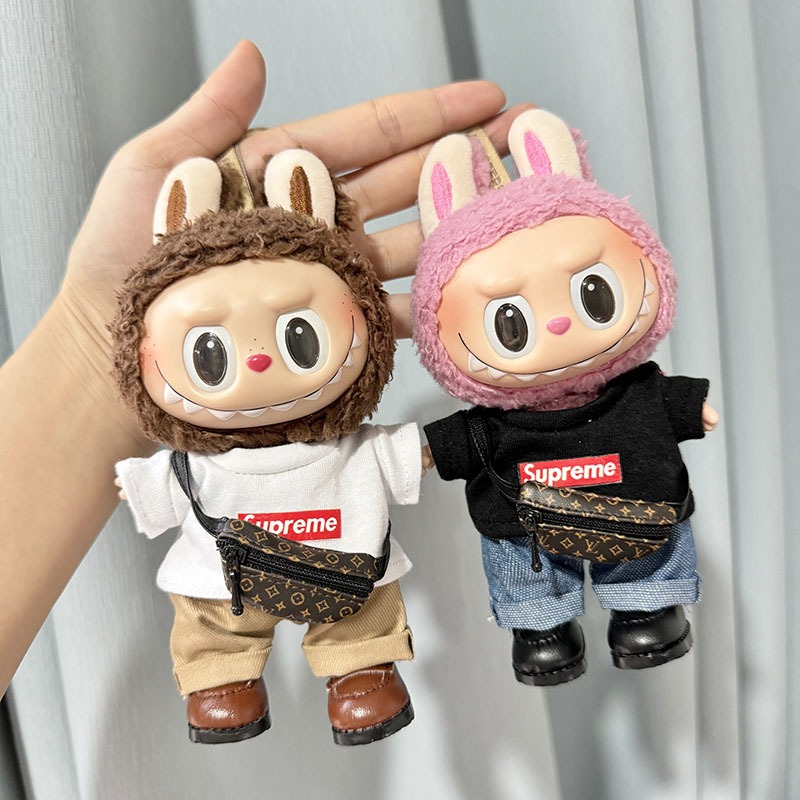 [Clothes only] First and second generation Labubu clothes pendant Labubu sitting party baby clothes supreme suit cute