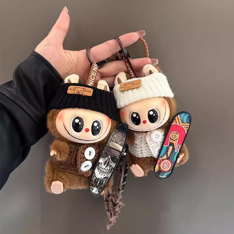 Japan SIONOIS Labubu bag pendant premium vinyl plush doll keychain