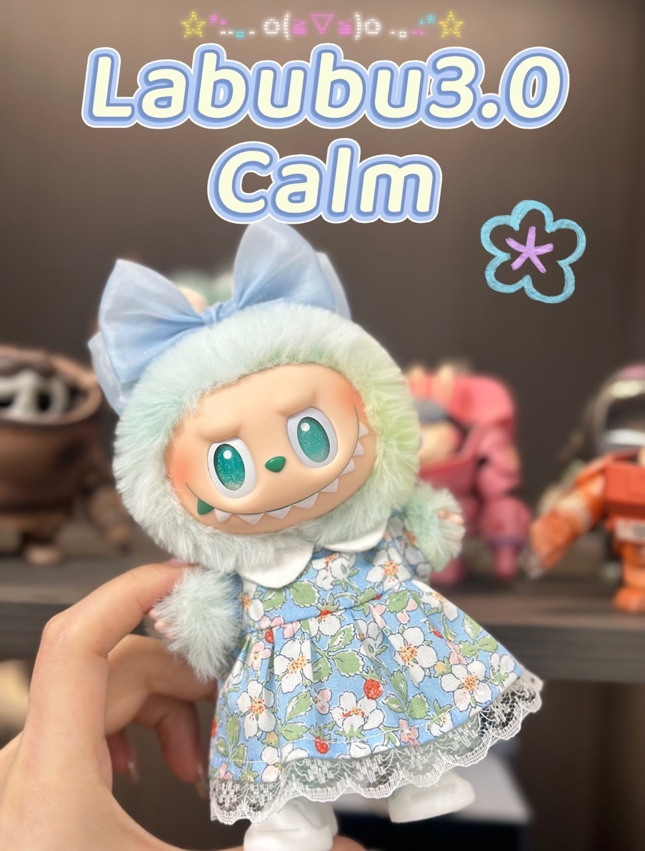 Genuine labubu rabub 3.0 plush doll pendant vinyl doll bag pendant keychain third generation