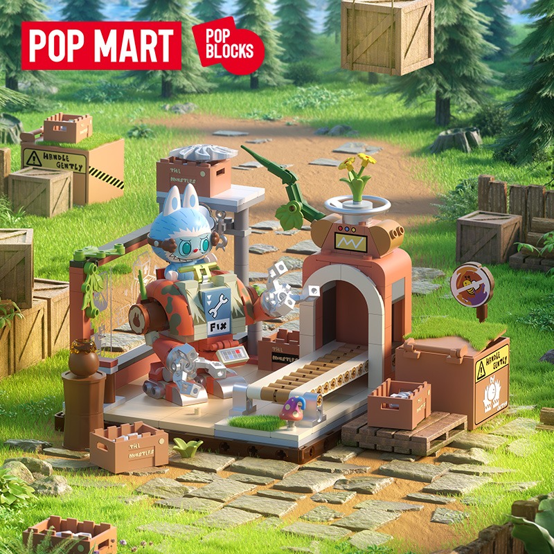 POP MART LABUBU THE MONSTERS Forest Secret Base Building block gift