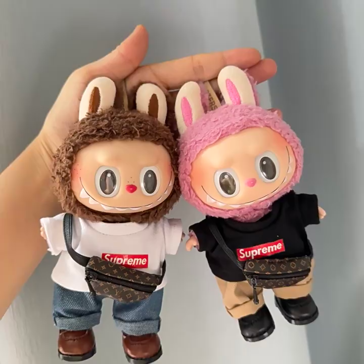 [Clothes only] First and second generation Labubu clothes pendant Labubu sitting party baby clothes supreme suit cute