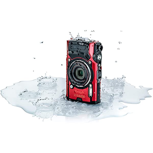OLYMPUS Tough TG6 Waterproof Camera, Red Red Base Single
