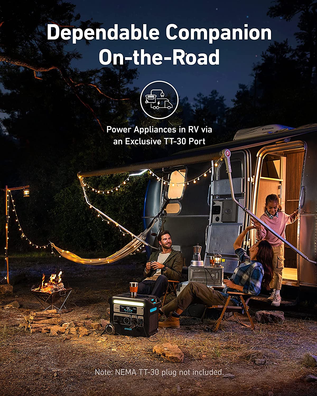 Anker PowerHouse 767 Portable Power Station, 2400W Solar Generator with