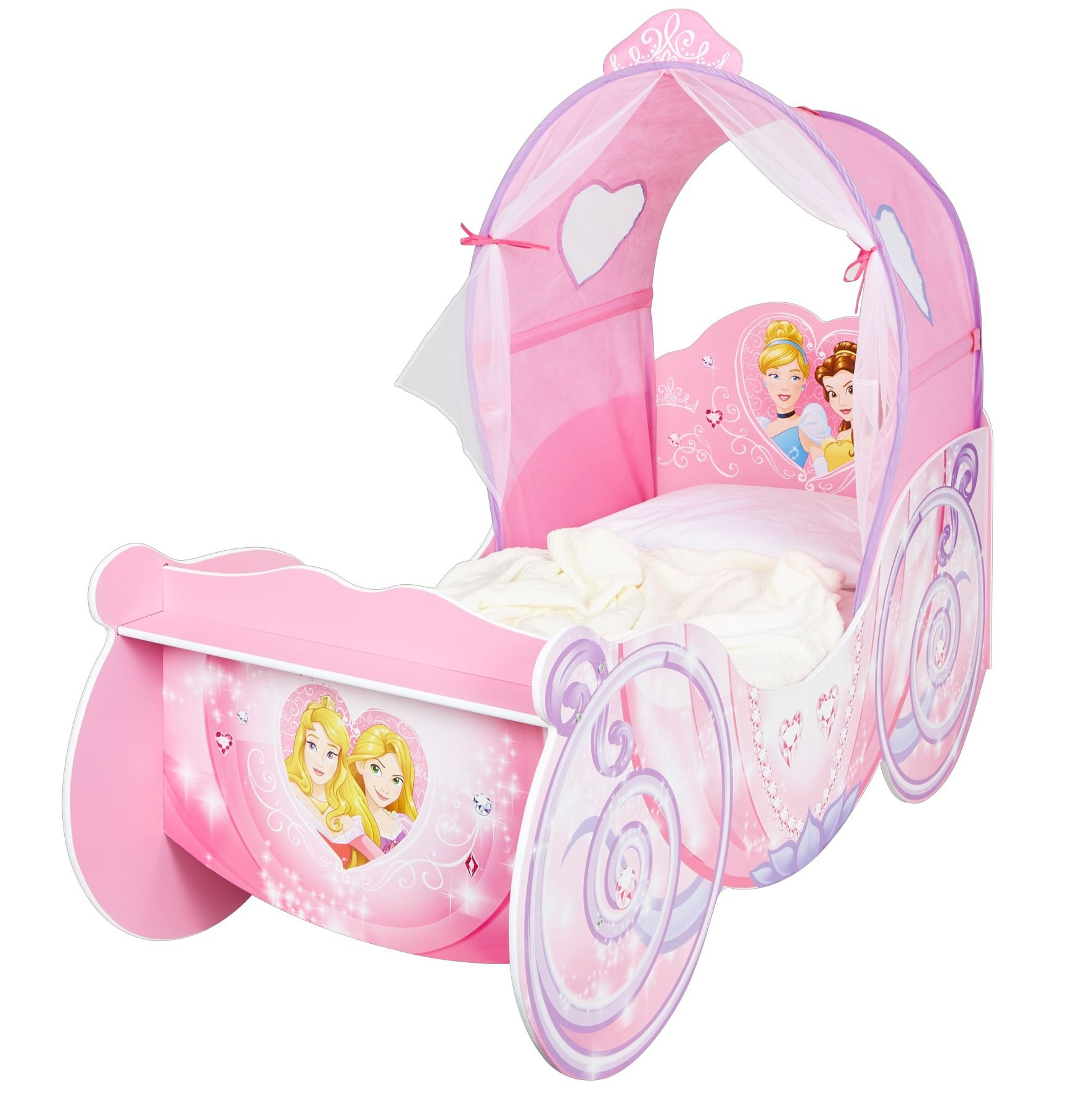【Furniture】Princess Carriage Kids Toddler Bed by HelloHome, Pink