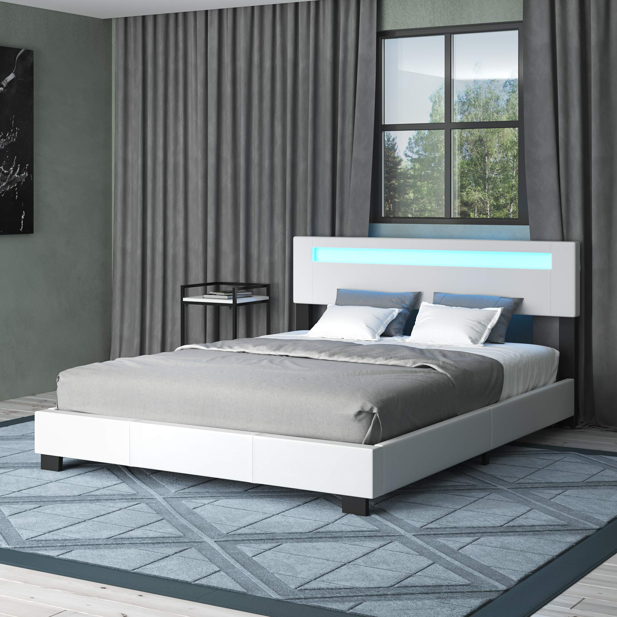 【Furniture】Pezzolla LED Bed Frame King Size Contemporary Modern Low