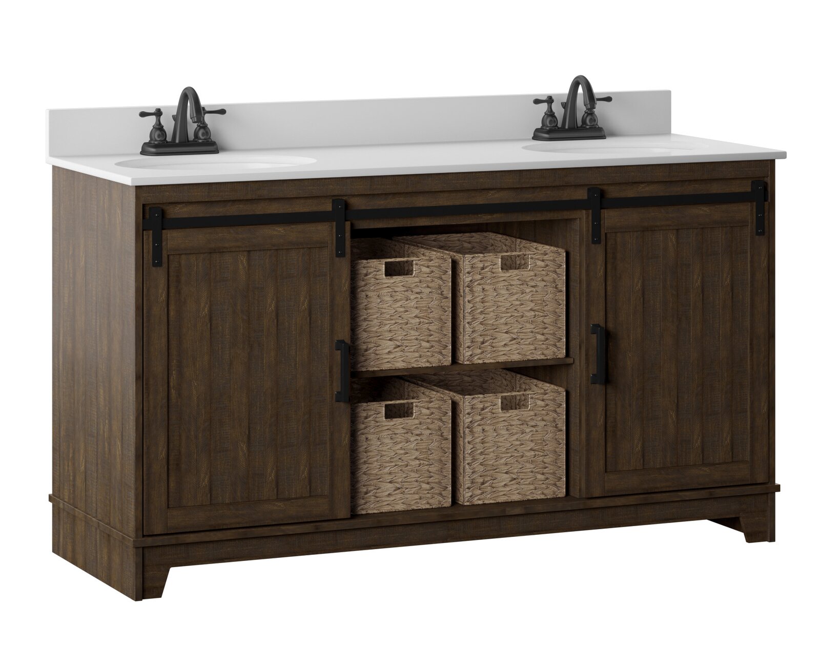 【Home Improvement】Braylen 60" Double Bathroom Vanity Set COMPANY