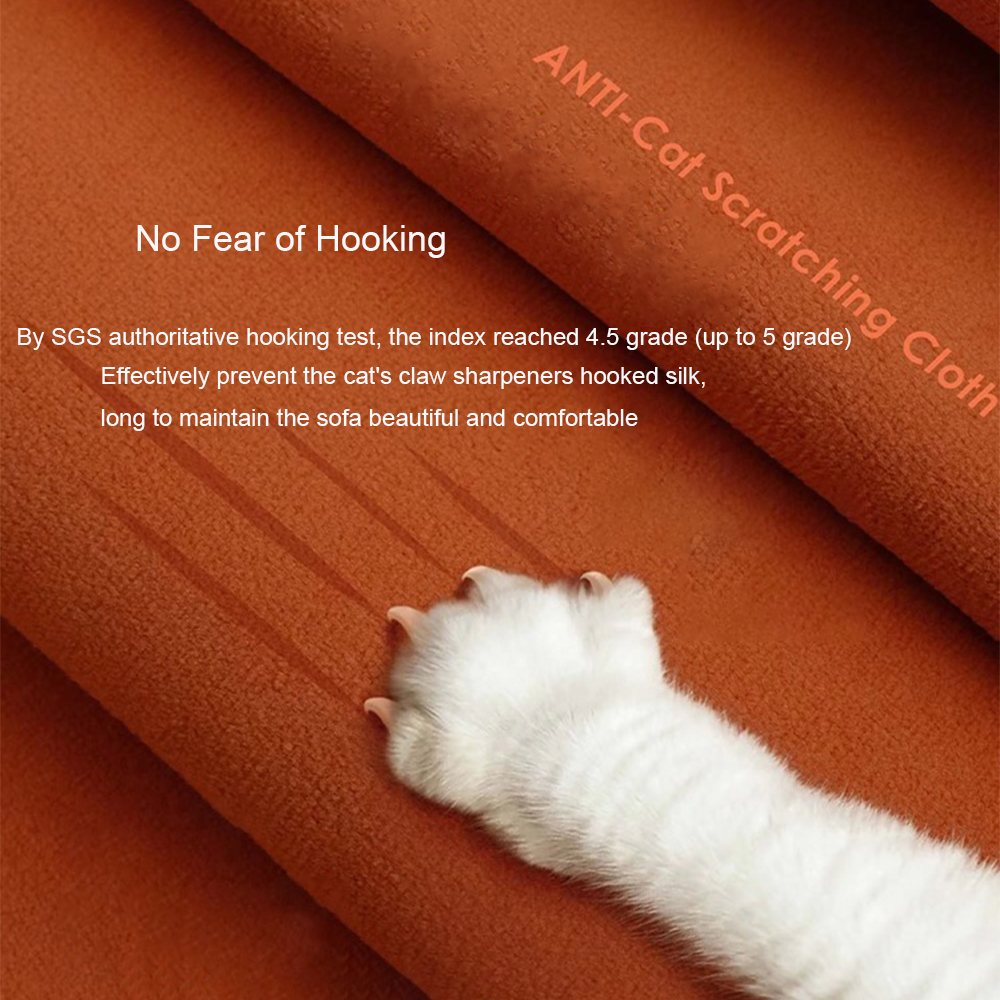 Modern New Cat Scratch Fabric Sofa, Recliner 4 Seater Sofa with Wide