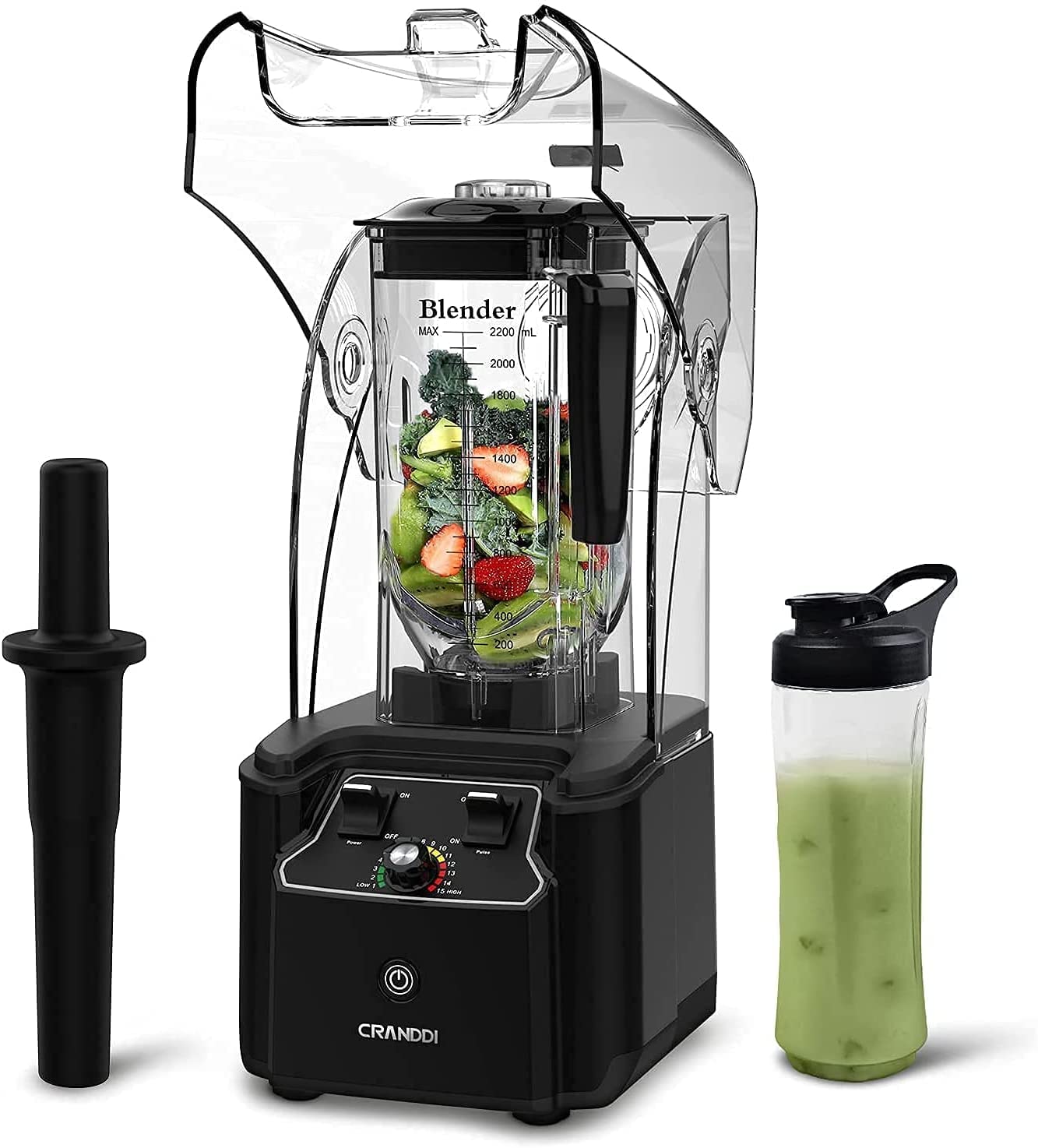 【Appliances】Quiet Blender, 2200 Watt Commercial Blenders for Kitchen