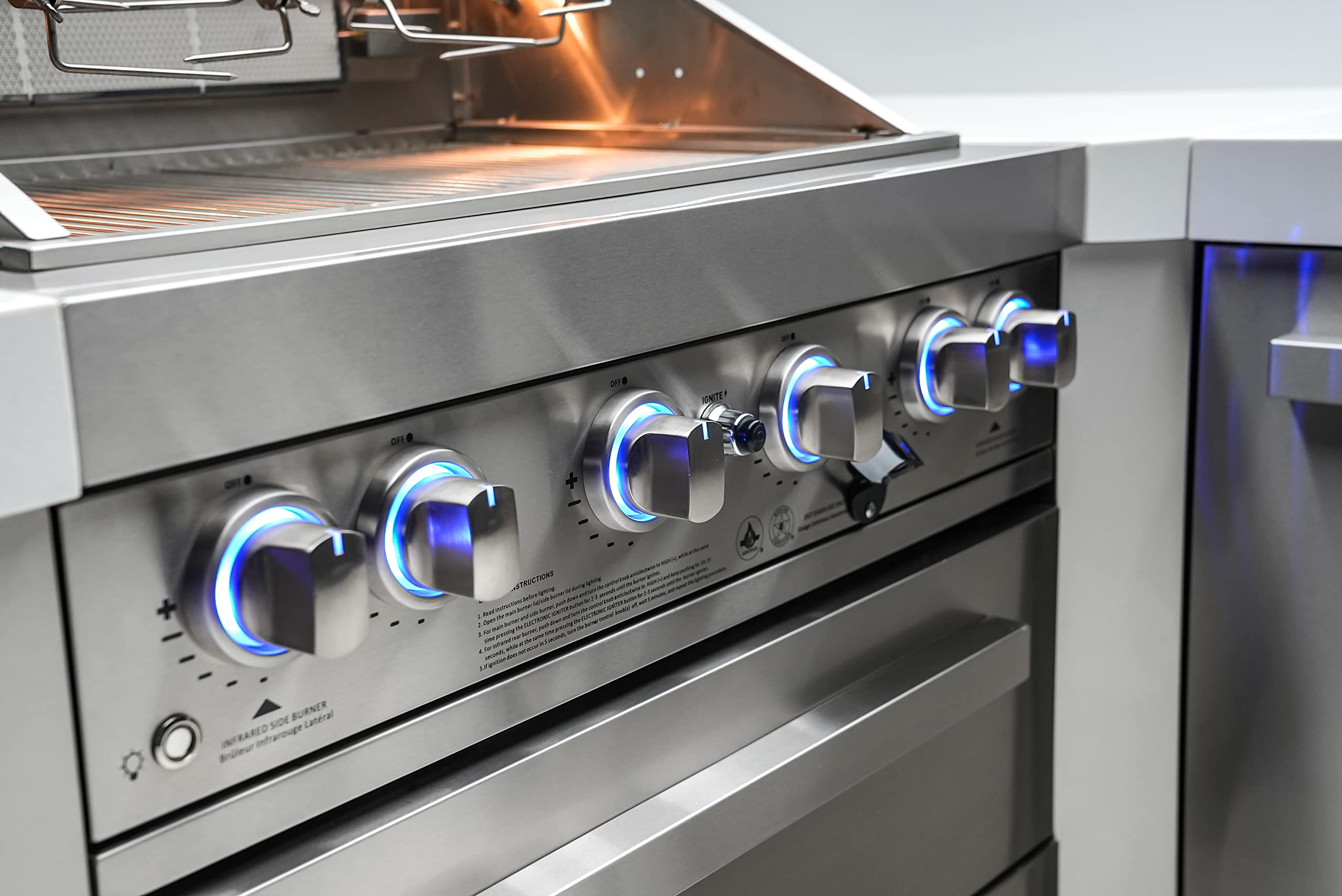 【Appliances】Mont Alpi MAI805 44" Outdoor Barbeque Island, 47x20x93