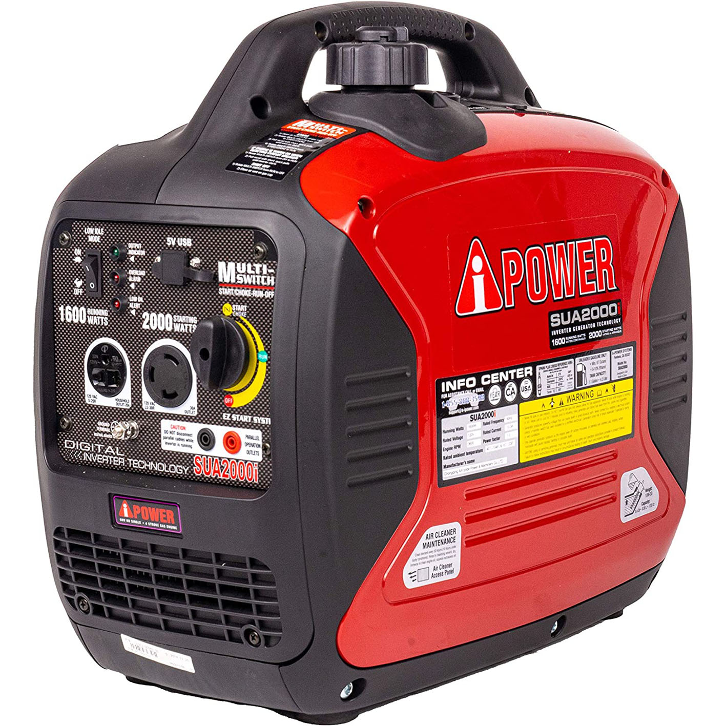 AiPower Portable Inverter Generator, 2000W UltraQuiet RV Ready, EPA