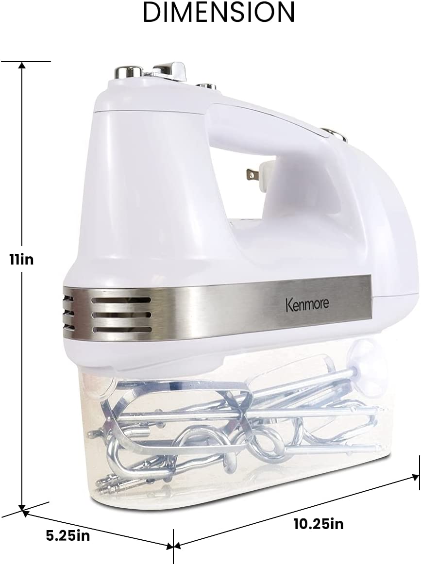Kenmore 5Speed Hand Mixer Beater Blender, 250 Watts, with Beaters