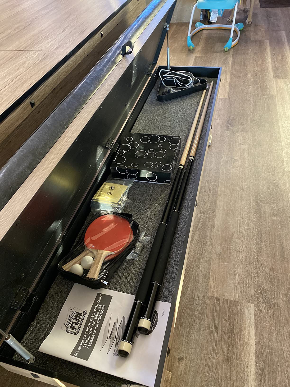 【Sports&Outdoors】Rockford 7FT 3 in 1 Multi Game Featuring Pool Dining