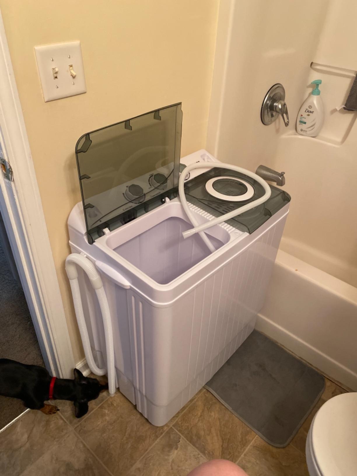 【Appliances】KUPPET Compact Twin Tub Portable Mini Washing Machine 26lbs