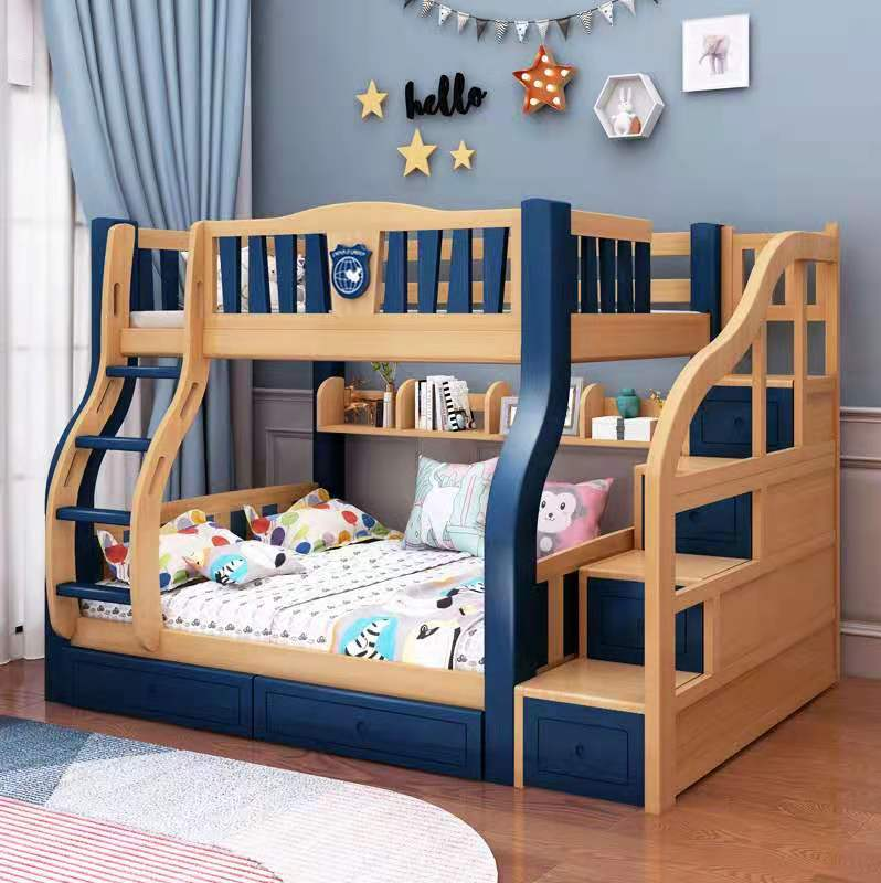【Home&Garden】Twin Full Twin double over double Bunk Beds for Kids adult