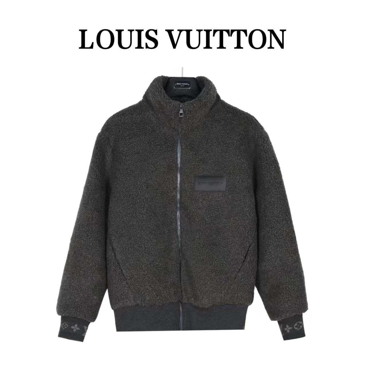Louis Vuitton 23Fw sherpa technical jacket with leather label