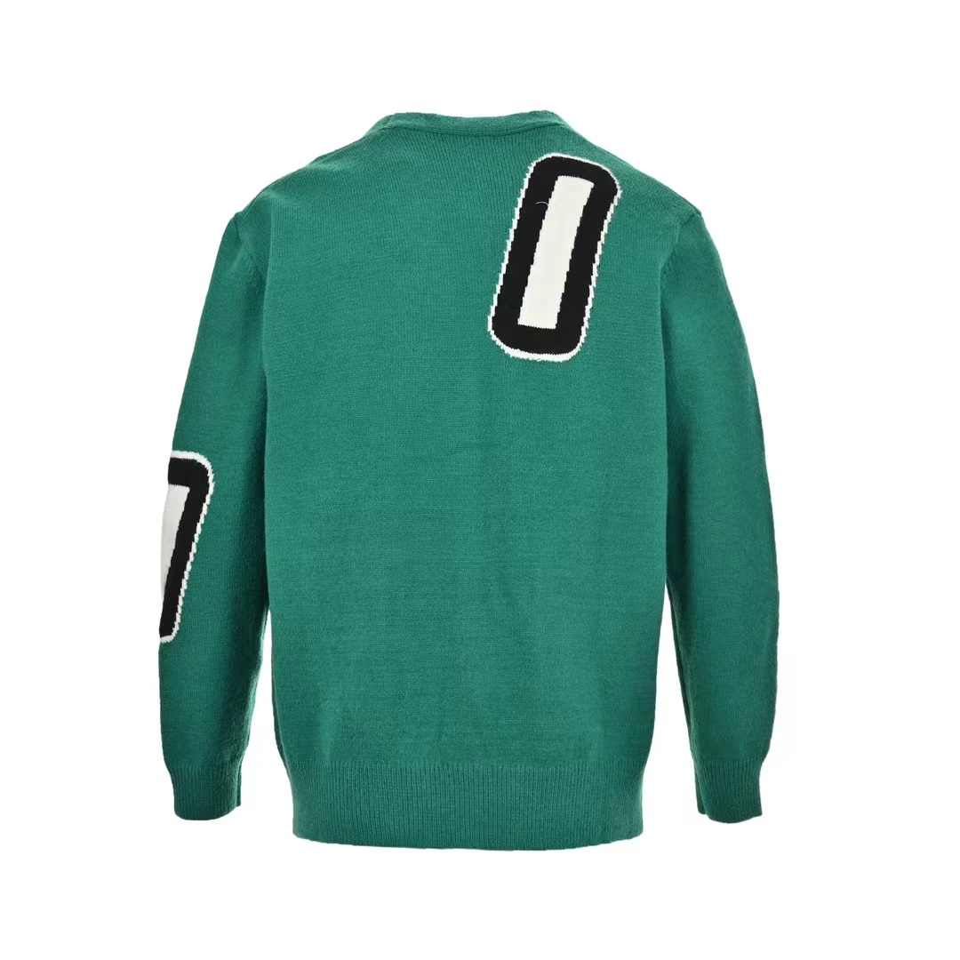 Louis Vuitton 23Fw green sweater cardigan