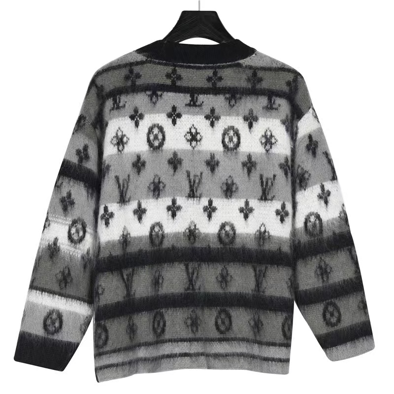 Louis Vuitton 23Fw presbyopic gradient striped mohair cardigan