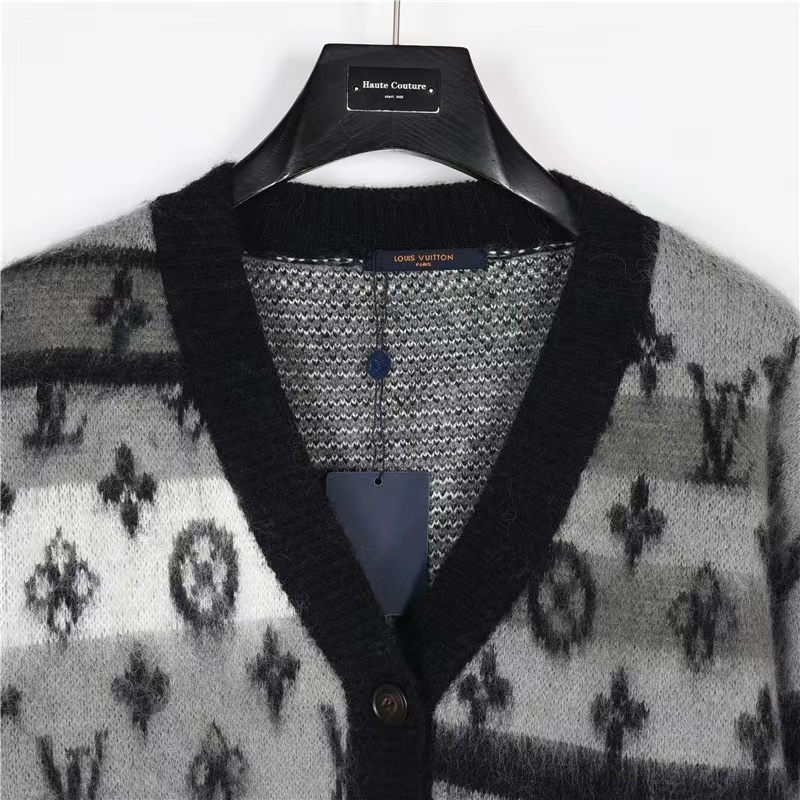 Louis Vuitton 23Fw presbyopic gradient striped mohair cardigan
