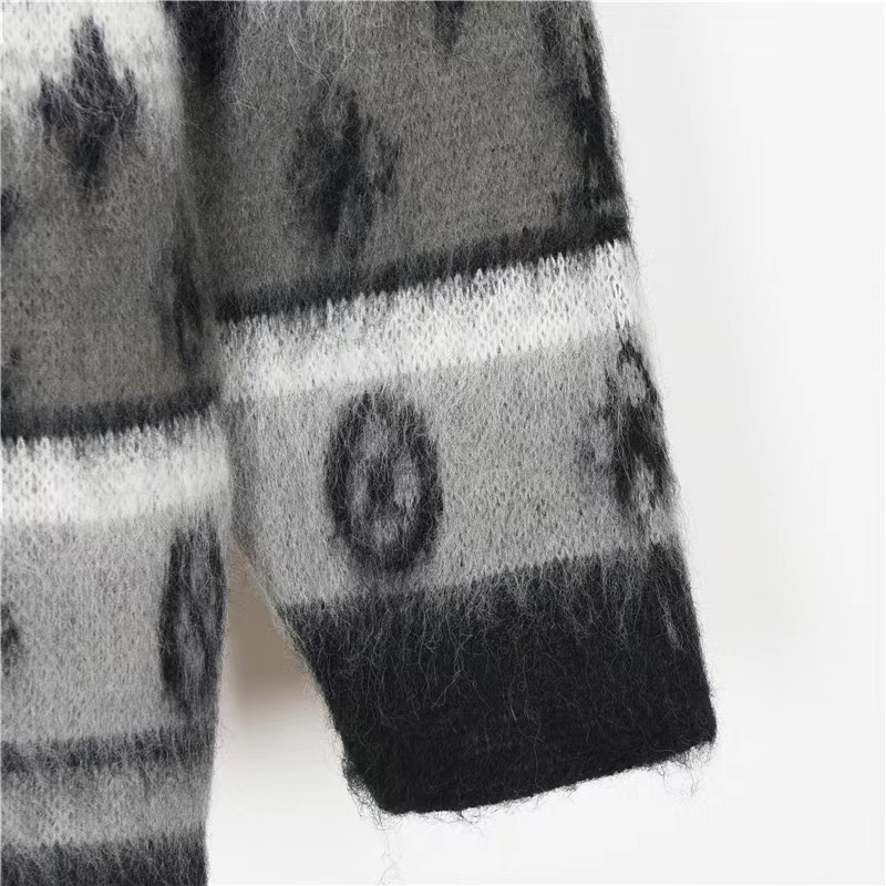 Louis Vuitton 23Fw presbyopic gradient striped mohair cardigan